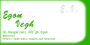 egon vegh business card